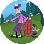 Jedlý papier Phineas a Ferb golf 19,5 cm - Pictu Hap - Pictu Hap