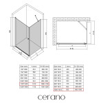 CERANO - Sprchovací kút Antelo L/P - 6 mm - chróm, transparentné sklo - 110x100x190 - otočný CER-8050BD134