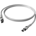 Easylan CP1OAMSMS0005 RJ45 sieťové káble, prepojovacie káble CAT 6A S/FTP 0.50 m sivá dvojžilový tienený, bez halogénov, samozhášavý 1 ks; CP1OAMSMS0005