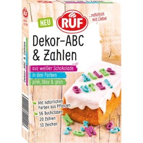 Farebné čokoládové čísla a písmená 32 g - RUF - RUF
