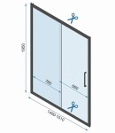 REA/S - Sprchová kabína Rapid Slide Chrome Dvere: 140 x Sprchová zástena: 100 KPL-09114