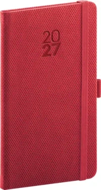 NOTIQUE Diamante 2027 červený / Vreckový diár / 9 × 15,5 cm