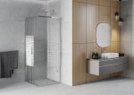 MEXEN - Rio sprchovací kút štvorec 90x90 cm prúžky, chróm 860-090-090-01-20