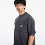 Tričko Carhartt WIP S/S Hudson Pocket T-Shirt UNISEX Black Chalk Wash XL