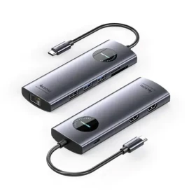 Vention dokovacia stanica USB-C 9v1 / Dokovacia stanica / MST 2x HDMI 4K/60Hz / RJ45 LAN / USB-C PD 100W / SD/TF čítačka (TQVHB)