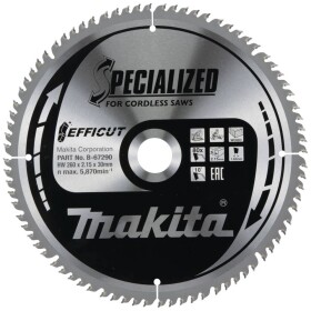 Makita B-67290 B-67290 pílový kotúč 260 x 30 x 2.15 mm Počet zubov (na palec): 80 1 ks; B-67290