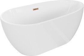 MEXEN/S - Eos voľne stojaca vaňa 170 x 75, biela, sifón a prepad ružové zlato 52471707500-60