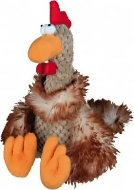 TRIXIE Plyšová hračka Kohút 22 cm / Hračka pre psa / plyš / so zvukom / oranžová (TX-35940)
