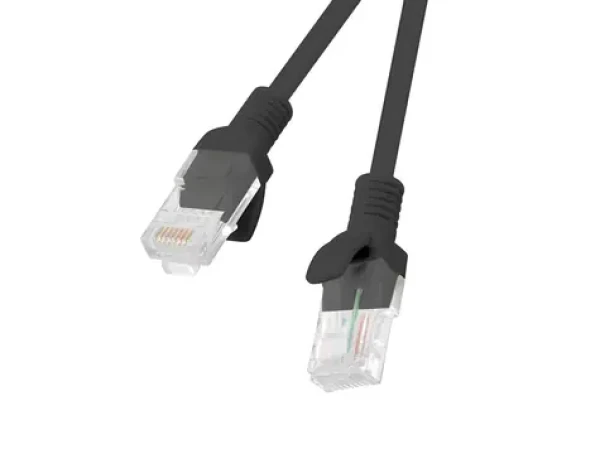 Lanberg CAT6 UTP 0,5 m čierna / Patch kábel / RJ45-RJ45 / Fluke Passed (PCU6-10CC-0050-BK)