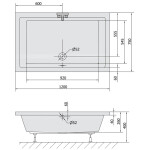 POLYSAN - DEEP hlboká sprchová vanička obdĺžnik 120x75x26cm, biela 71564