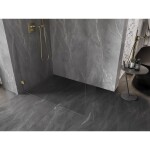 MEXEN/S - Lunar L Sprchová zástena WALK-IN ľavá 70 x 200, transparent 8 mm, zlato kefovaná 830L-070-000-55-00-L