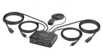 StarTech USB-C KVM switch čierna / KVM switch / 2 porty / max. 5120 x 1440 px / káble v balení (C2-D46-UC2-CBL-KVM)