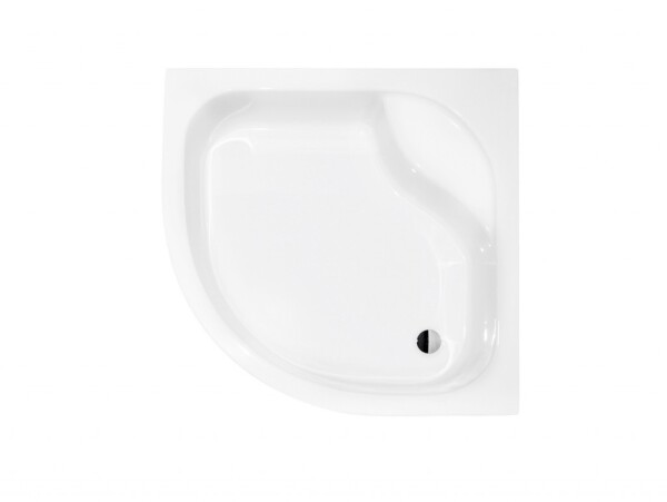 BESCO - Štvrťkruhová sprchová vanička DIPER I - Nožičky k vani - Bez nožičiek, Rozmer A - 80, Rozmer B - 80 VANKDIPERI80