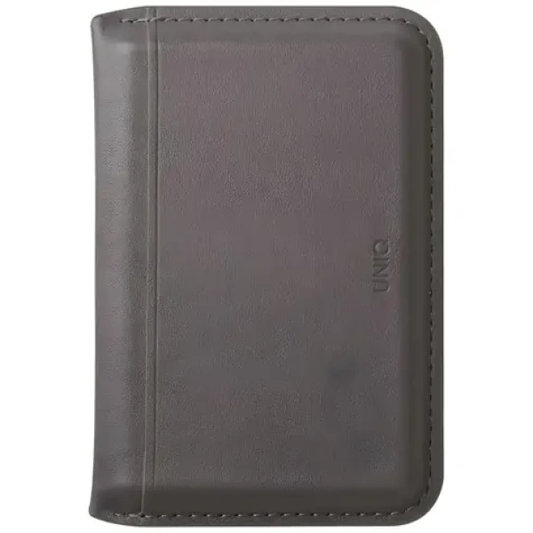 UNIQ Lyden DS šedá / Peňaženka so stojanom / MagSafe nabíjanie / RFID ochrana
