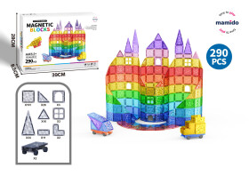 Mamido Mamido Magnetická stavebnica 290 dielov Rainbow ULTRA XXL