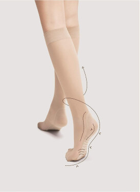 Dámske podkolienky Fiore Body Care Massage M 2100 20 den nahý/neobvyklý.béžová Univerzální