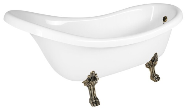 POLYSAN - RETRO voľne stojaca vaňa 174,5x82x80,5cm, biela, nohy bronz 43388