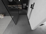 MEXEN/S - Kyoto Sprchová zástena WALK-IN 120 x 110, čierny vzor, grafit metal 800-120-212-95-70-110