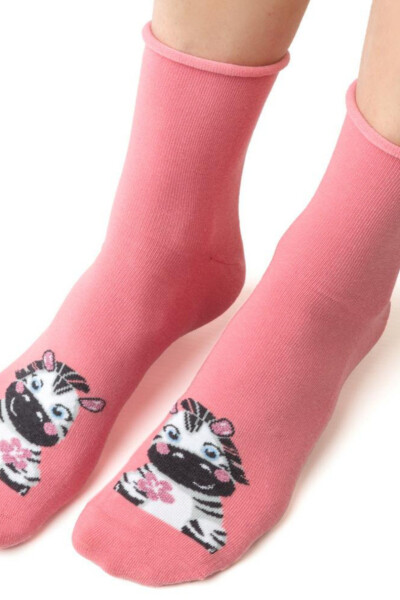 Dámske vzorované ponožky 099 Růžová 38-40