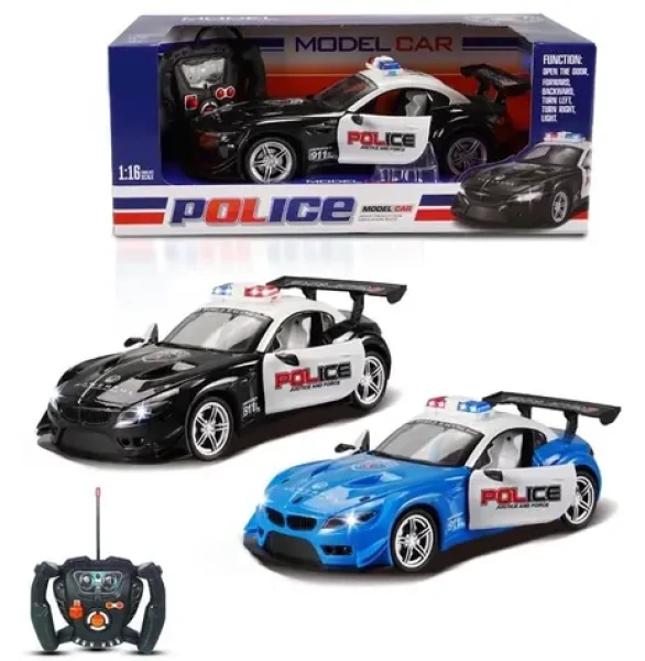 Autíčko polícia R/C so svetlom, otváracie dvere
