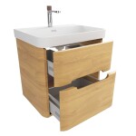 Kúpeľňová skrinka s umývadlom SAT Fusion 57,5x53x45 cm dub medový mat SATFUSION260DMMWBA SATFUSION260DMMWBA