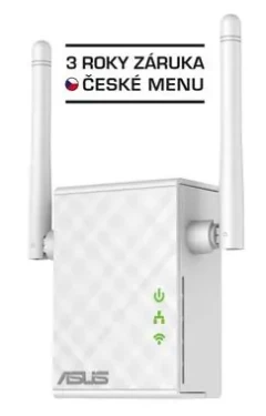 Asus RP-N12 / WiFi repeater a multimediálny most, 802.11n až 300 Mbps, WPS, 1x LAN, Roaming assist (90IG01X0-BO2100)