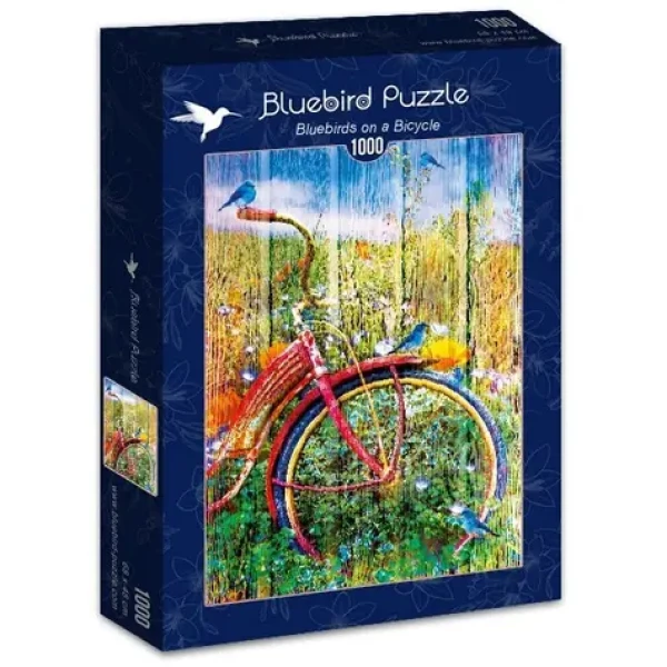 BlueBird Puzzle Modrí vtáčiky na bicykli
