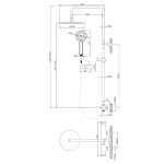 INVENA - Sprchový stĺp zlatá AU-16-009-X