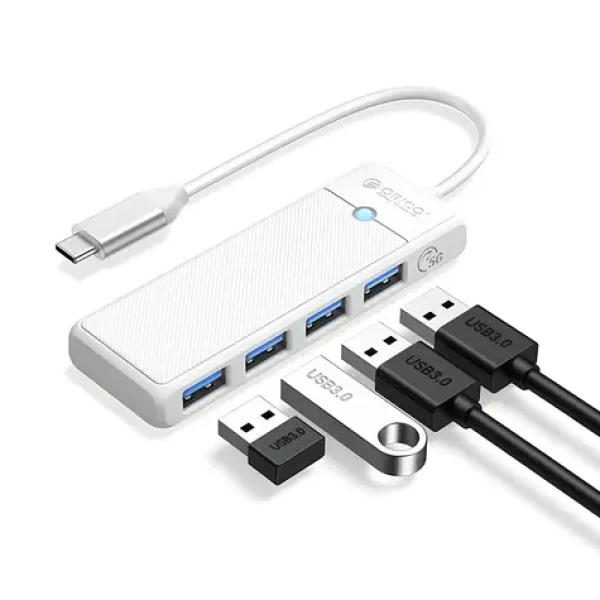 Orico PAPW4A-C3 biela / USB hub / 4X USB-A 3.0 / kábel 1 m