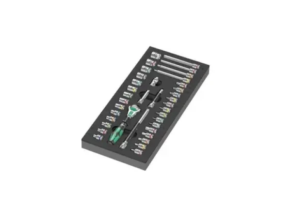 Wera 9720 Račňa 8000 A Zyklop 1/4" v penovej vložke set 1 - 37 dielny (05150110001)