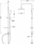 MEXEN/S - X62 chróm sprchový stĺp 798626291-00