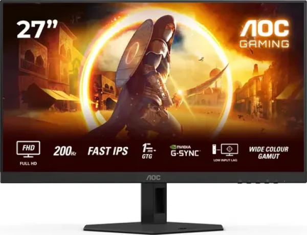 27" AOC Gaming 27G4HRE čierna / IPS / 1920x1080 / 16:9 / 1ms / 1000:1 / 300cd-m2 / HDMI + DP / VESA (27G4HRE)