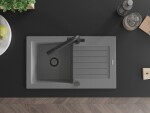 MEXEN/S MEXEN/S - Pablo granitový drez s odkvapkávačom vrátane batérie Duero, šedá 6510-71-671600-70-B