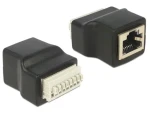 DeLock adaptér RJ45 samica gt; Terminal Block 8 pin s tlačidlom (65527-DE)