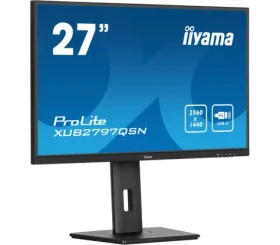 27" IIYAMA ProLite XUB2797QSN-B2 čierna / IPS / 2560x1440 / 16:9 / 1ms / 1300:1 / 300cd / repro / HDMI / DP / USB-C (XUB2797QSN-B2)
