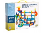 Mamido Mamido Výhodná sada Magnetická stavebnica guličková dráha 96 dielov + Svietiaca autodráha Variable 157 dielov