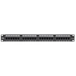 Lanview Patch panel 24 portov čierny / Patch panel / 19" / 1U / CAT5e UTP (LPP110)