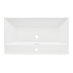 Nábytkové umývadlo SAT B-Way 81x46,5 cm biela matná s otvorom pre batériu uprostred SATBW8046WM SATBW8046WM