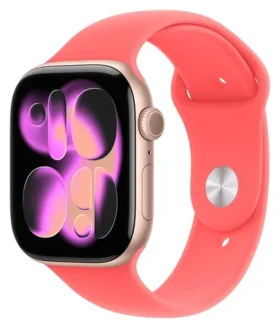 Apple Watch Sport Band 46mm Bright Guava S/M / Športový remienok / Fluoroelastomer / Pre Apple Watch 44/45/46/49 mm (MHYH4ZM/A)
