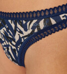 Dámske string nohavičky GO Crush C3P - MODRÉ - modré M008 - SLOGGI BLUE XS