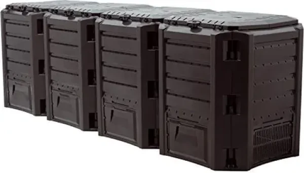 Prosperplast Kompostér MODULE COMPOGREEN - čierna / Objem 1600 L / Rozmery 261x72 cm / Výška 82.6 cm / Plast (IKLM1600C-S411)