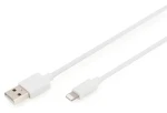 Digitus biela / Nabíjací a dátový kábel / USB-A - Lightning / MFI / 2 m (DB-600106-020-W)