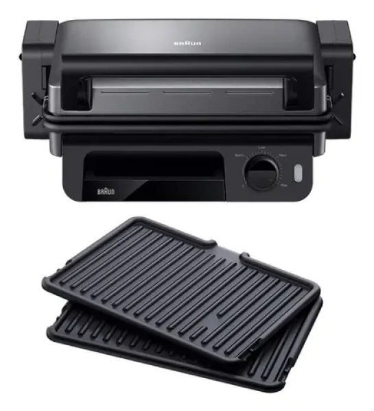 Braun MultiGrill 5 CG5010IGY čierna / Kontaktný grill / 2000 W (CG5010IGY)