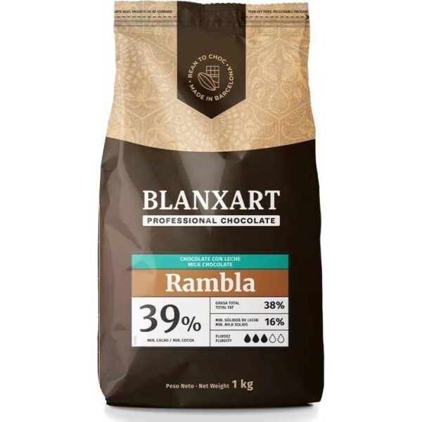 Blanxart Pravá mliečna čokoláda Rambla 39% (1 kg) - dortis - dortis