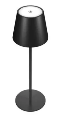 RealPower TableLight 360 čierna / Stolná LED lampa / dobíjacia / stmievateľná / 3000-5000K / IP44 (458429)