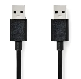 Nedis USB-A - USB-A 3.2 Gen1 1m čierna / USB kábel / 5 Gbps (CCGB61000BK10)