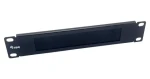 Equip 10" / Priechodný panel s kefou / 1U / oceľ / čierna (327532)