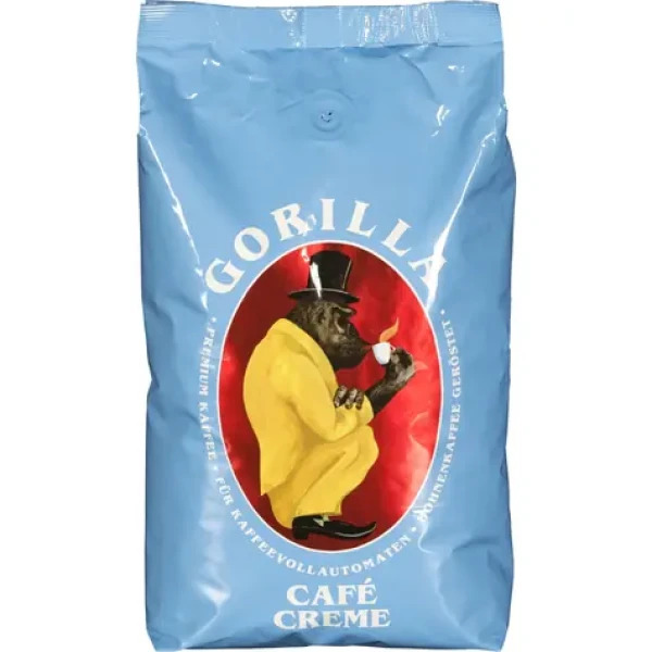 Joerges Gorilla Cafe Creme blue 1 Kg Coffee Beans / Zrnková káva / 100% Arabica / Vákuové balenie (FF01GOCA)