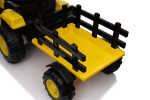 Mamido Mamido Detský elektrický traktor s vlečkou 12V 7Ah žltý