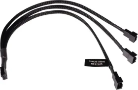 Alphacool Y-Splitter 4-Pin na 3x 4-Pin PWM 30cm čierna / Kábel / PWM rozbočovač / 30 cm (18680)